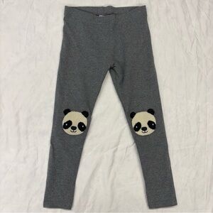 Next UK‎ Brand Girls Panda Graphic Leggings Gray Size 6-7 VGUC